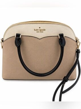 Kate Spade New York Neutral Colorblock Satchel Crossbody Bag